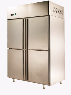 Εμπορικό όρθιο ψυγείο ανοξείδωτου 900L με τέσσερις πόρτες