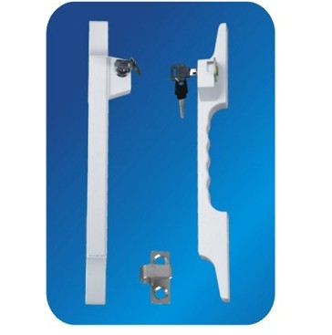 ABS / Aluminum Alloy άσπρο μαύρο γκρι επίπεδη καταψύκτη πόρτα Handle με κλείδωμα 37 330 mm